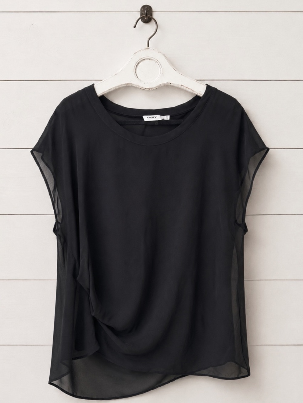 DKNYC Lined Sheer Top